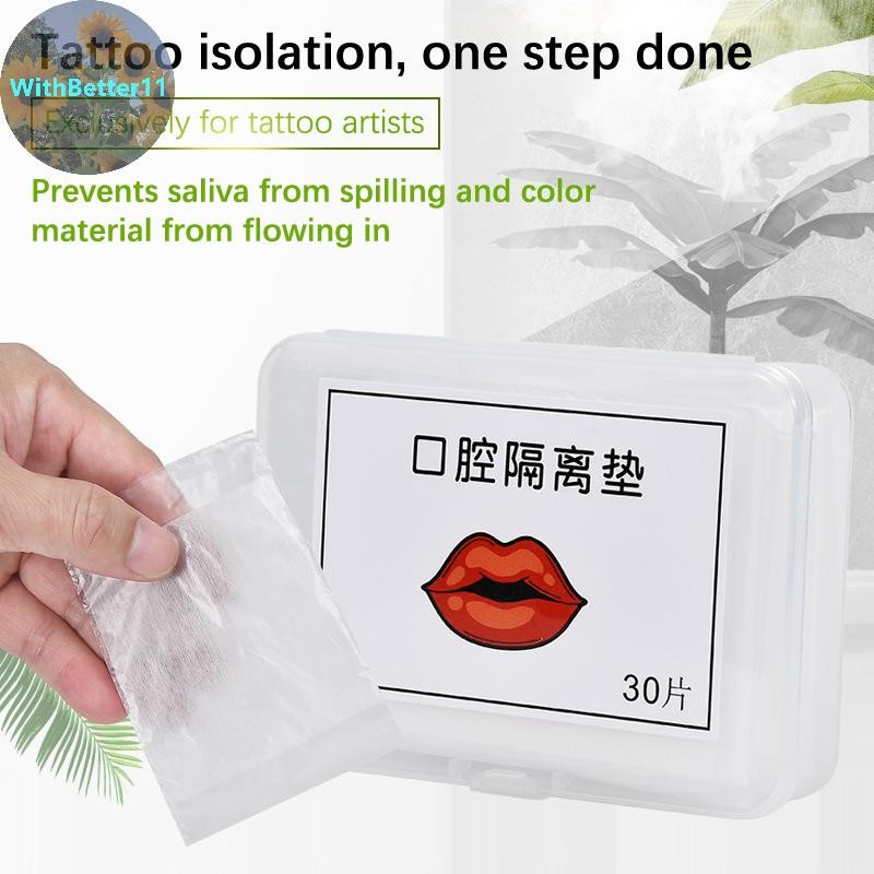 30 ชิ้น Tattooed Lip Oral Isolation Pad Tattoo Lip ทิ้งแผ่นป้องกันฟิล์มแต่งหน้าถาวร Tattoo อุปกรณ์เสริม TH