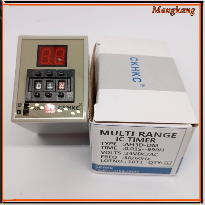 ของใหม่! ไทเมอร์ดิจิตอล AH3D-DM 24vdc ถ่ายจากงานจริง AH3D-DM 24VDC/AC( แถมฟรีซ็อกเก็ต ) ไทมเมอร์ TIM