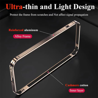 หรูหราอลูมิเนียมกันชน Ultra สําหรับ iPhone 13 12 14 Plus 15 16 17 Pro Max ความปลอดภัยหัวเข็มขัด Desert Gold โลหะอุปกรณ์เสริม