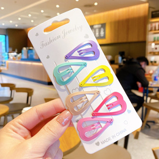 6 ชิ้น/แผง ชุดกิ๊บติดผม แฟชั่นเกาหลี สําหรับเด็ก กิ๊บติดผมรู…