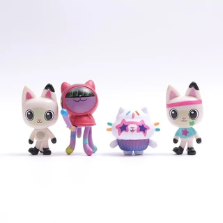 13 ชิ้น/เซ็ต 5-9 ซม.การ์ตูนอะนิเมะ Gabbys ตุ๊กตารูปยิ้มแมวตุ๊กตาสัตว์น่ารักลูกแมวรุ่น Q PVC Action Figures ตุ๊กตาของเล่น
