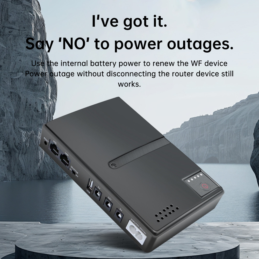 DIYMORE 1018L เครื่องสํารองไฟ DC แหล่งจ่ายไฟสํารอง UPS Power Router Optical Cat อะแดปเตอร์ในตัว 5V/9V/12V/15V/24V