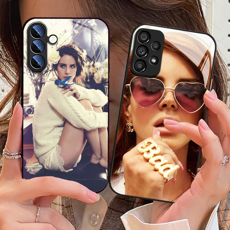 Lana Del Rey 03 กระจกนิรภัยเคสโทรศัพท์สําหรับ Samsung Galaxy S24 Ultra S23 Fe S22 Plus S21 S20 S10 S