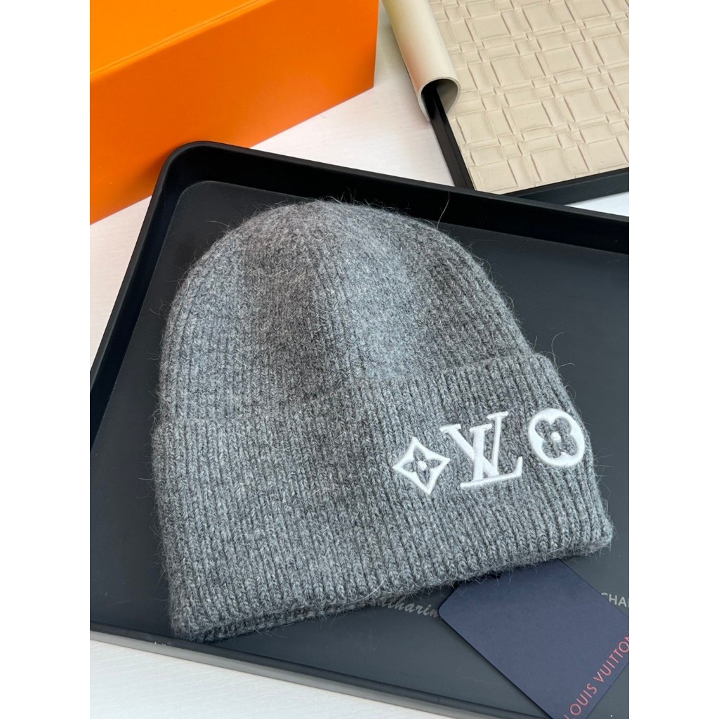 หมวกถักจากขนสัตว์LV ระบายอากาศได้ดี แมทช์ได้กับทุกสไตล์