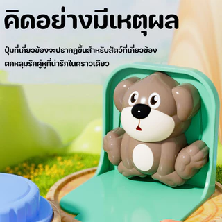 กล่องของเล่นรูปสัตว์ Montessori Interactive สัตว์ของเล่นปุ่มยืดหยุ่นของเล่นการ์ตูนสัตว์ Pop-up