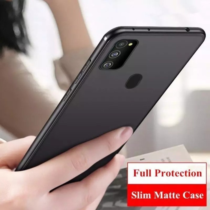 CASE SAMSUNG M30S M31 M21 M51 SOFT CASE SLIM MATTE BLACK DOFF SOLID