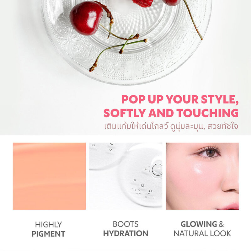 Merrezca Velvet Touch Cushion Blusher 3g บลัชออนคุชชั่นเนื้อกำมะหยี่. - รูปที่ 7