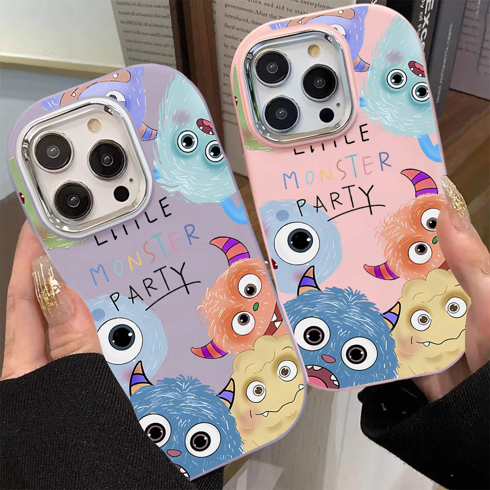 สวยงามเคส for samsung a55 5g A54 5G A05S A06 A15 5G A05 A12 A16 A34 A35 A14 A25 A24 สีชมพู ซิลิโคนอ่อนนุ่ม เคสกรอบโลหะ