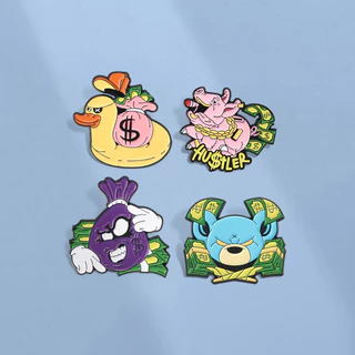 Creative Dollar ธนบัตรออกแบบเข็มกลัดโลหะการ์ตูนสัญลักษณ์เงิน Badge Lapel Pin แฟชั่นเสื้อผ้าอุปกรณ์เสริมเครื่องประดับของขวัญ