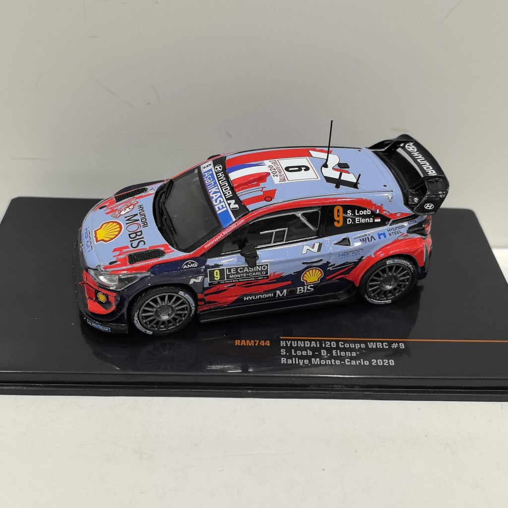 [สต๊อกพร้อม] IXO 1/43 #9 HYUNDAI i20 WRC 2020 HYUNDAI Rally Car Model Alloy Front Cover Paint with S