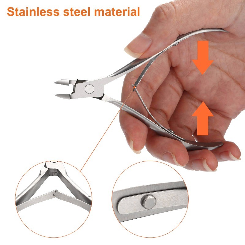 กรรไกรตัดเล็บสแตนเลส Dead Skin / Finger Cuticle Nipper Clipper / ทําเล็บมือเล็บเท้า Remover เครื่องมือ - รูปที่ 5
