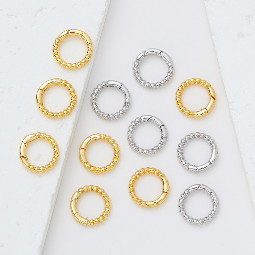 ต่างหู ต่างหู 18K Open Twist diy