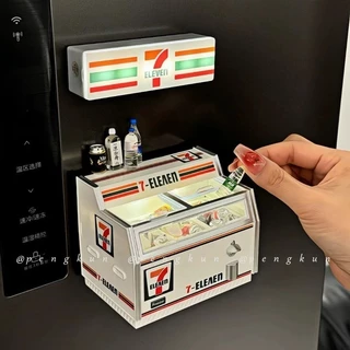 711 ร้านสะดวกซื้อตู้เย็นสติ๊กเกอร์แม่เหล็กตู้แช่แข็งซูเปอร์มาร์เก็ตรุ่น 3ง สามมิติส่องสว่างบ้านบรรยากาศตกแต่งเครื่องปร