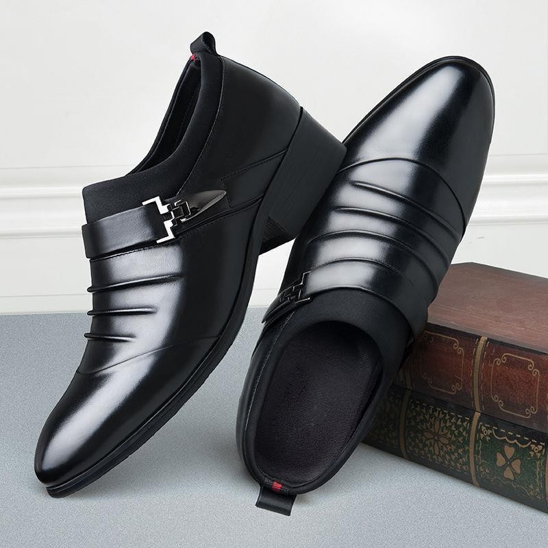 Hot spring all wear casual leather shoes for men leather wear light shoes