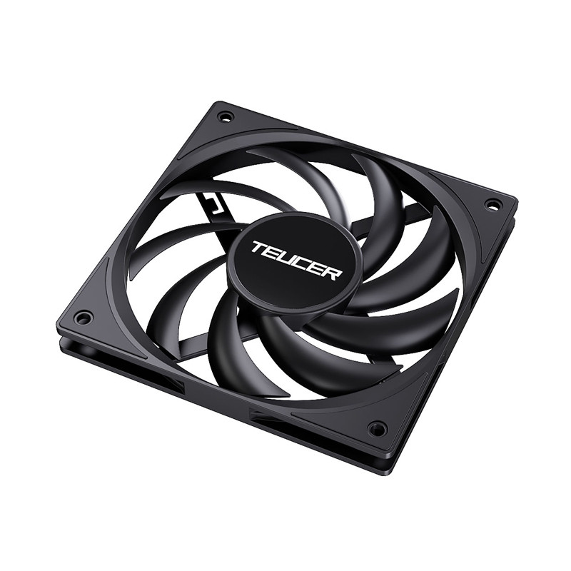 Teucer 5PCS UT-12015 Slim PC Fan 120x120x15mm FDB Bearing Case Fan พร้อมเทคโนโลยีการแชร์ PWM (PST), มอเตอร์เงียบ, 800–2400 RPM