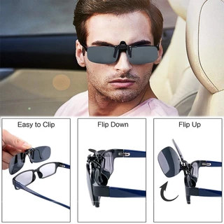 คลิปออน แว่นกันแดด คลิปหนีบแว่นตา ป้องกันรังสียูวี กันแดด Polarized สำหรับติดกับแว่นสายตา