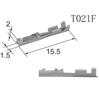 T021mf เหมาะสําหรับ Honda buzzer เหยียบ ambient light plug terminal pin ฤดูใบไม้ผลิขั้วโลหะ 8100-4030 8100-4027 - รูปที่ 3