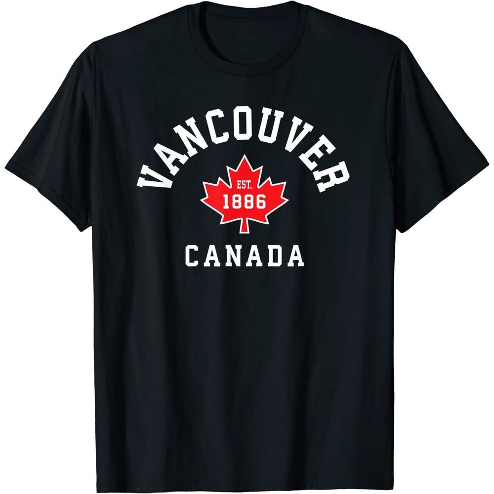 Vancover Canada Canadian Flag เสื้อยืดของขวัญใบเมเปิ้ล
