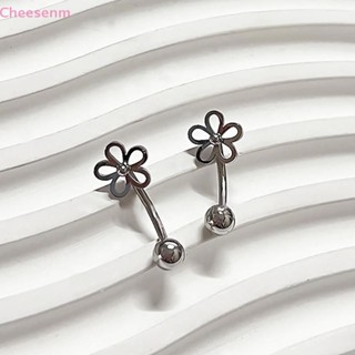 ชีสเอ็นเอ็ม ไทเทเนียมเหล็กดอกไม้ปุ่มท้องแหวนที่เรียบง่ายสะดื…