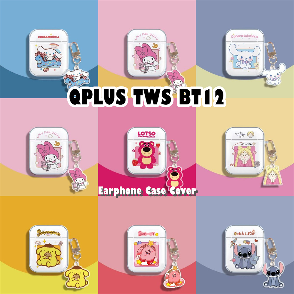 imamuraFor QPLUS TWS BT12 เคสลายการ์ตูนน่ารักซิลิโคนอ่อนนุ่มหูฟังเคสฝาครอบ