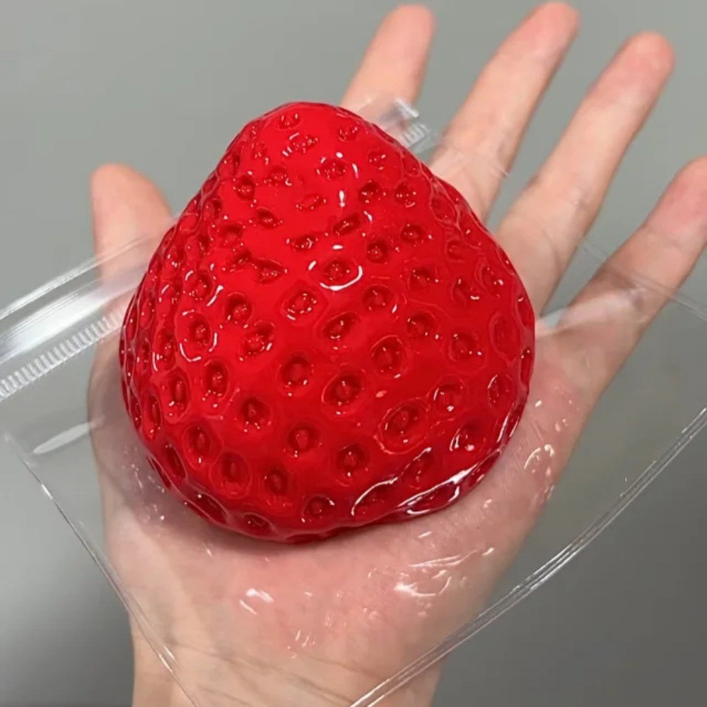 สตรอเบอร์รี่ Taba Squishy Fidget ของเล่น - ของเล่นบรรเทาความเครียด Rebound ช้าสําหรับเด็ก ผู้ใหญ่ สํานักงานและงานปาร์ตี้โปรดปราน - ของขวัญบีบ