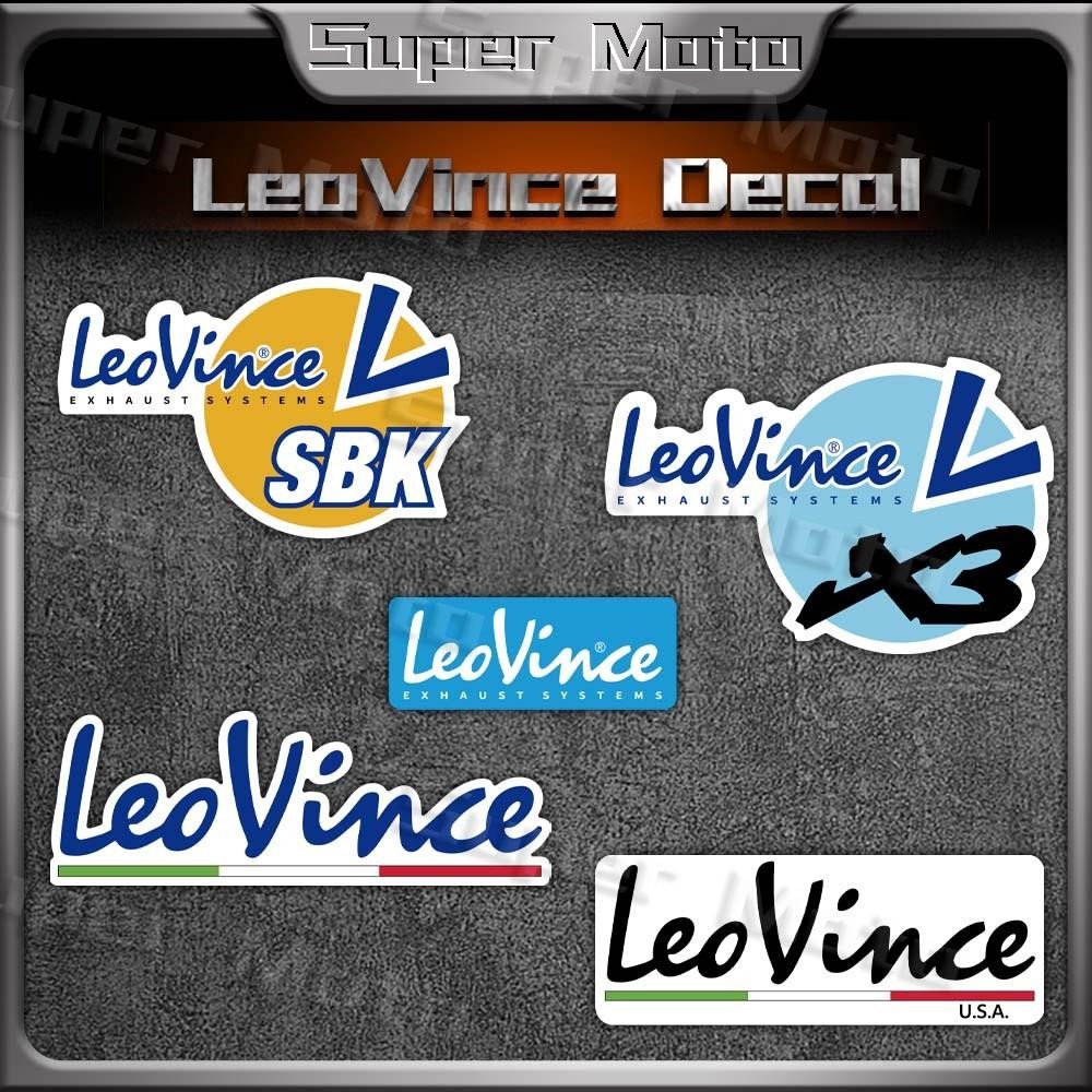 สําหรับ Leovince Leo Vince SBK สะท้อนแสงท่อไอเสียรถจักรยานยนต์ Decal หมวกกันน็อคการใช้ถังด้านหลัง Fender สติกเกอร์อุปกรณ์เสริมกันน้ํา