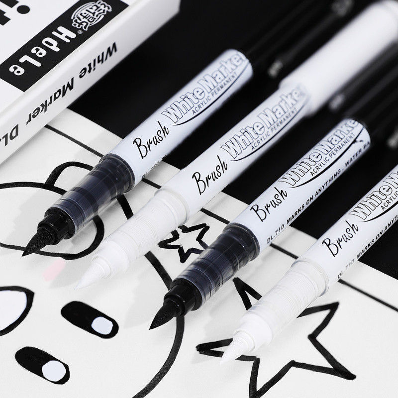 CODELE 710 ตรง Liquid Soft Tip Marker สีขาว Art Marker ความจุขนาดใหญ่ diy Art Highlighter