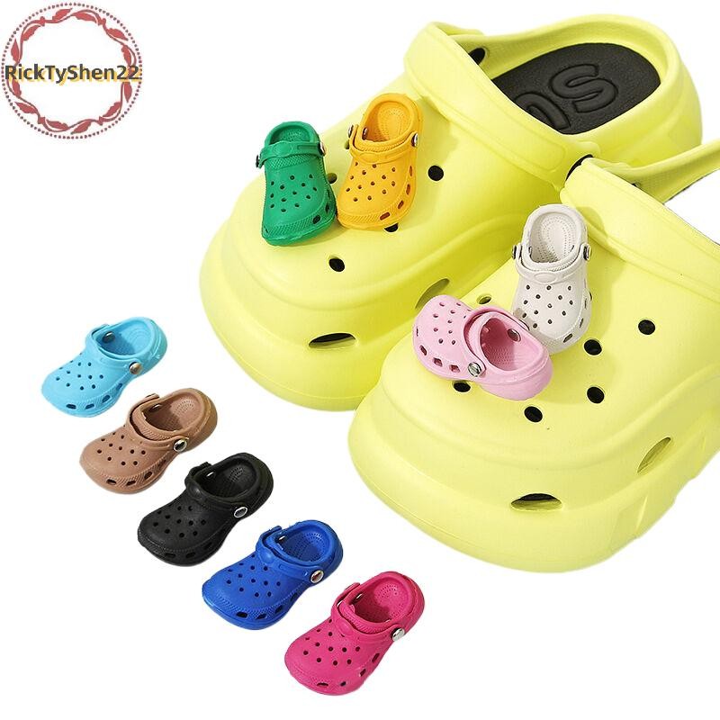 Ricktyshen น่ารัก Mini รองเท้า Charms PVC รองเท้าตกแต่งผู้ใหญ่เด็กรองเท้าแตะรองเท้า Charms รองเท้าที่มีสีสันอุปกรณ์เสริม TH