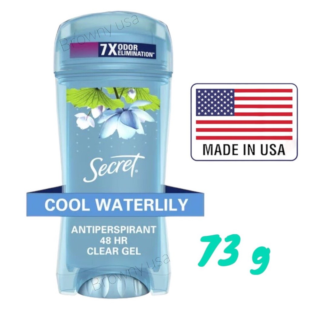 Secret Clear Gel ผลิตภัณฑ์ระงับเหงื่อและดับกลิ่นกาย Waterlily Scent 73g
