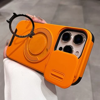 หรูหราไร้สายชาร์จเคสโทรศัพท์สําหรับ ไอโฟน 11 12 13 14 15 16 มือโปร สูงสุด บวก แม่เหล็กแหวนยึดฝาครอบป้องกัน