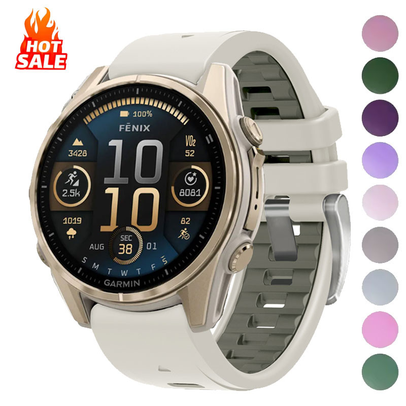 สายรัด 20 มม.สําหรับ Garmin Fenix 8 43 มม.7S 6S Pro 5S Plus ซิลิโคนสําหรับ Epix Pro Gen 2 42 มม.สายรัดข้อมือผู้หญิงสร้อยข้อมือเปลี่ยน