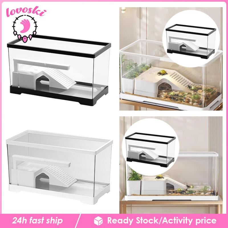 [Lovoski] Turtle Tank Aquarium Samhibians Breeding Tortoises Case Tortoise Enclosure