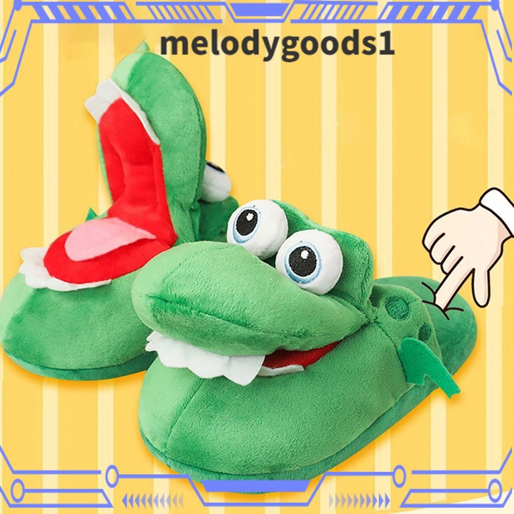 MELODYGOODS1 รองเท้าแตะจระเข้,ปาก-เปิดถุงลมนิรภัยตุ๊กตารองเท้าแตะ,แฟชั่นผ้าฝ้ายกันลื่นการ์ตูนบ้าน Flip Flops ผู้ชายผู้หญิง