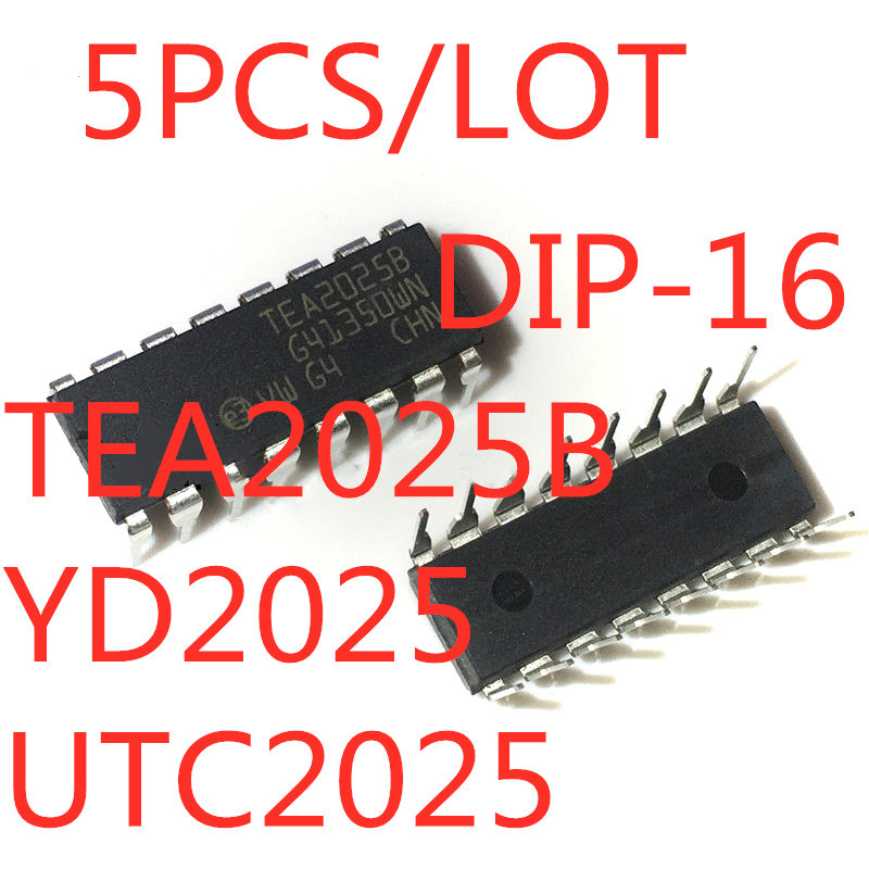 5 ชิ้น/ล็อต 100% คุณภาพ TEA2025B TEA2025 YD2025 UTC2025 2025 DIP-16 เครื่องขยายเสียง Integration ในส