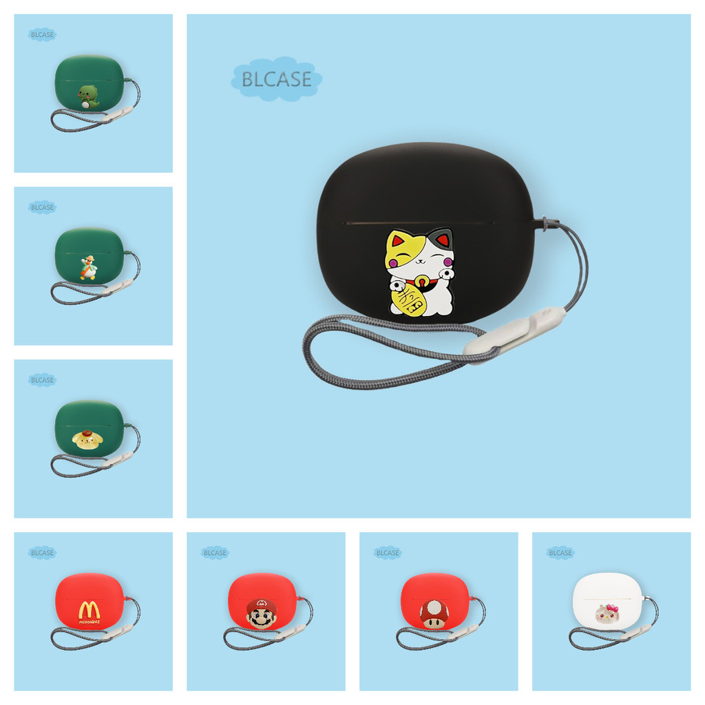 for 1More S20 Earphone Protective Case Cute Cartoon Headset Skin Silicone Headphone Soft Shell Earph