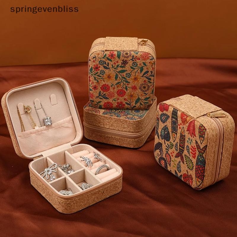 Springevenbliss Jewelry Organizer Display Travel Jewelry Case Box Portable Jewelry Box Travel Earrin