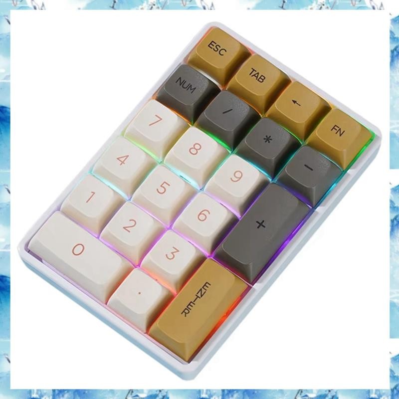 [ ] 21Keys Mini Keyboard 2.4G Wireless Number Pad แป้นพิมพ์ตัวเลขแบบกลไกสําหรับบัญชี Numpad Gaming P