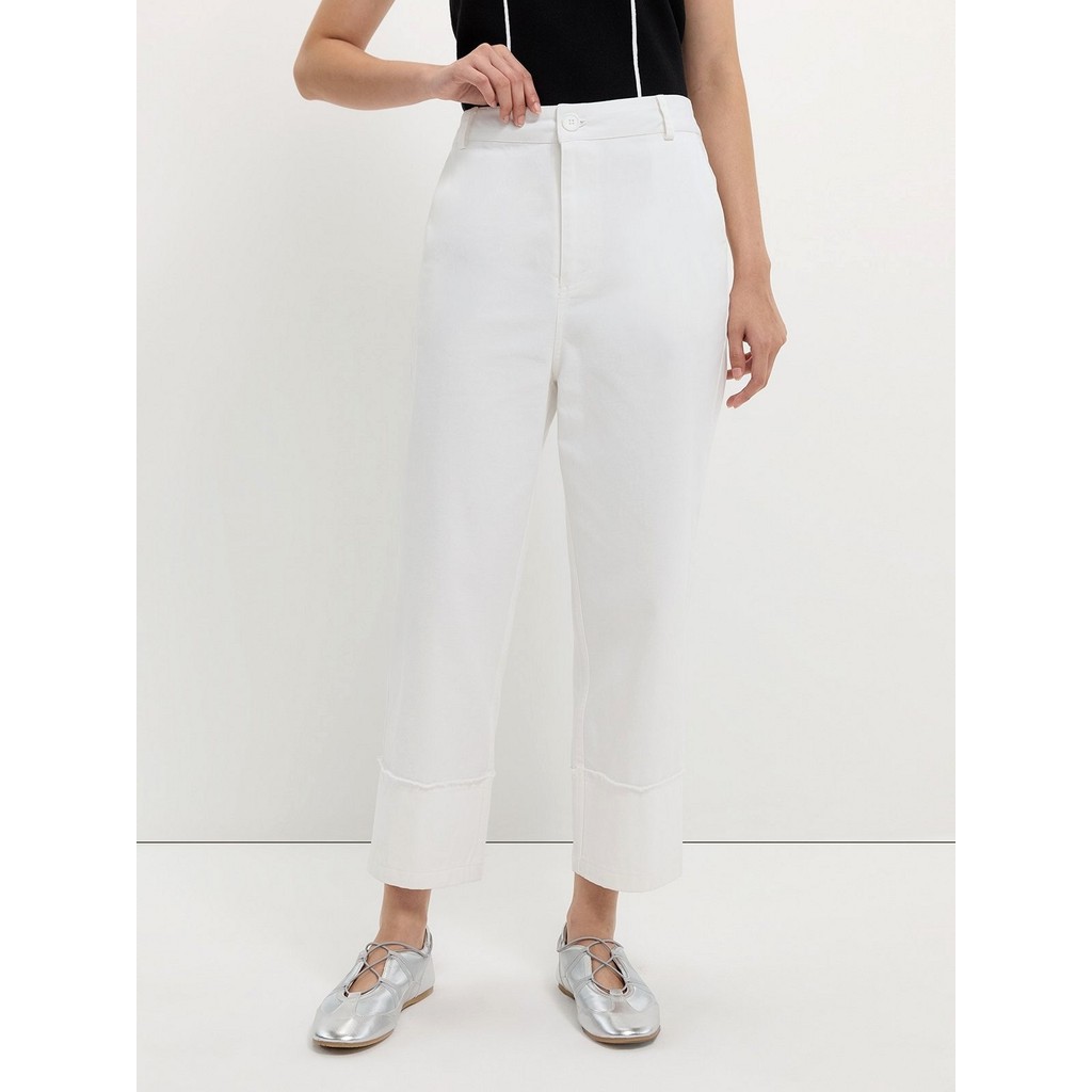 [Pomelo] กางเกงขายาวดีไซน์ครอป / Cropped Tailored Pants