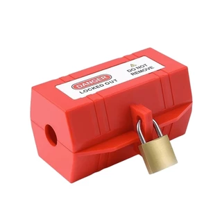 ซ.ล พลาสติก Tagout Plug Power Lock ปลั๊กไฟฟ้าแบบพกพาล็อคอุตสาหกรรมในครัวเรือน Plug Lockout อุปกรณ์