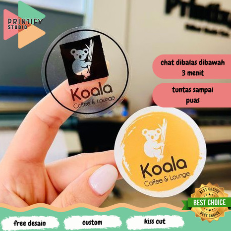 Printify SBV 2-7 พิมพ์สติกเกอร์โลโก้ร้านค้าออนไลน์ที่กําหนดเองสติกเกอร์ฉลากอาหารกันน้ําออกแบบฟรี