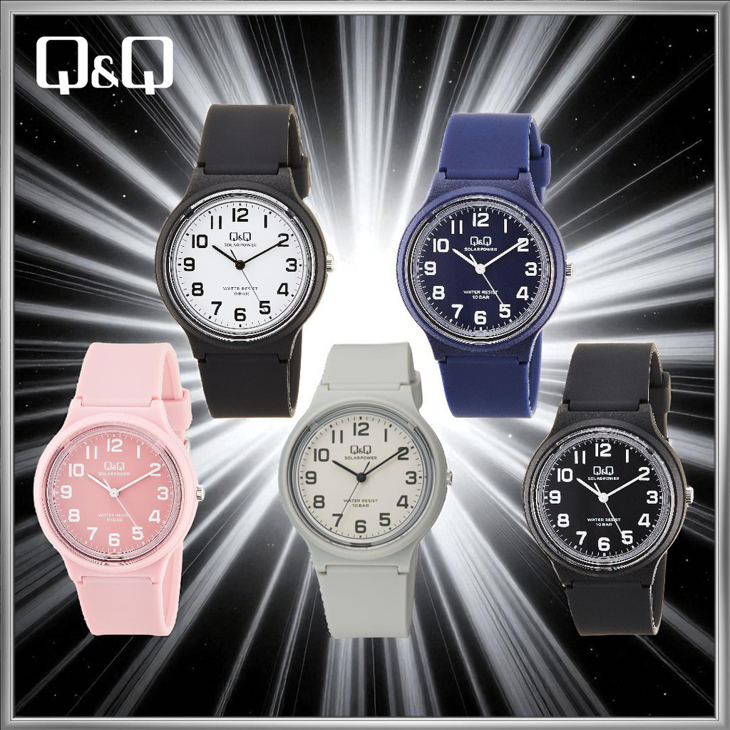 Citizen Q&Q Watch Analog Solar 10 Bar Waterproof Urethane Strap E04A-005VK Pink