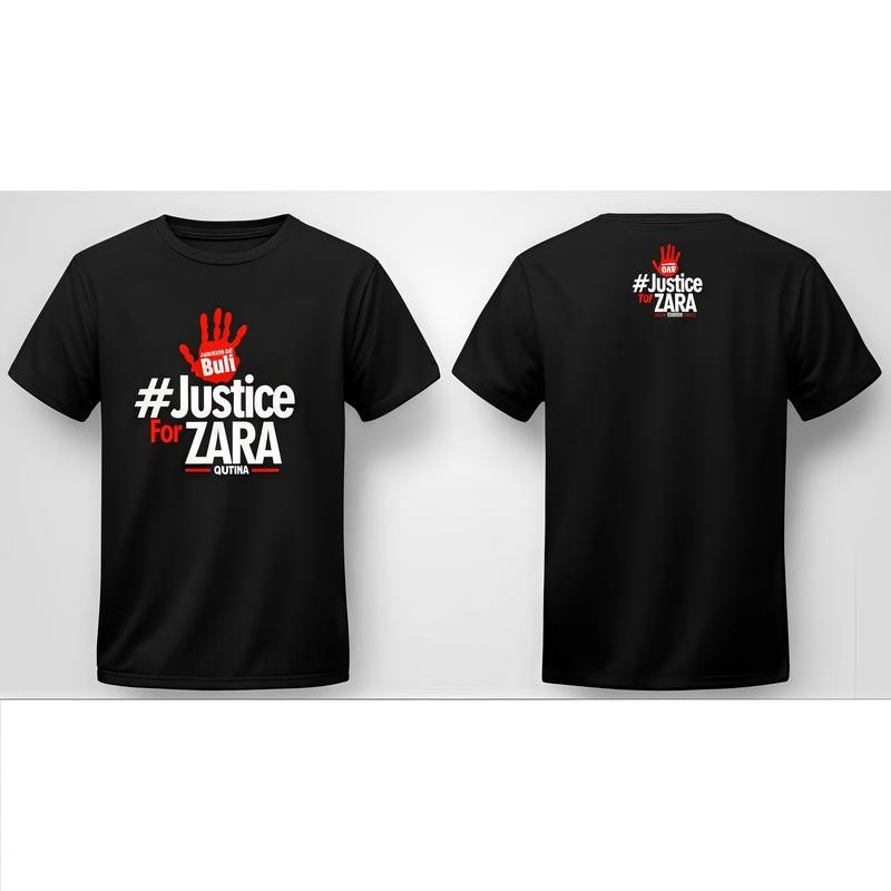 Baju 2025 justice สําหรับเสื้อยืด Unisex Zara Qairina Cotton