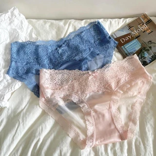 💗SET 4 ชิ้น💗 กางเกงในลูกไม้เอวต่ำ กางเกงชั้นในผู้หญิงเซ็กซี่ กางเกงในผ้าลูกไม้นิ่ม ระบายอากาศดี