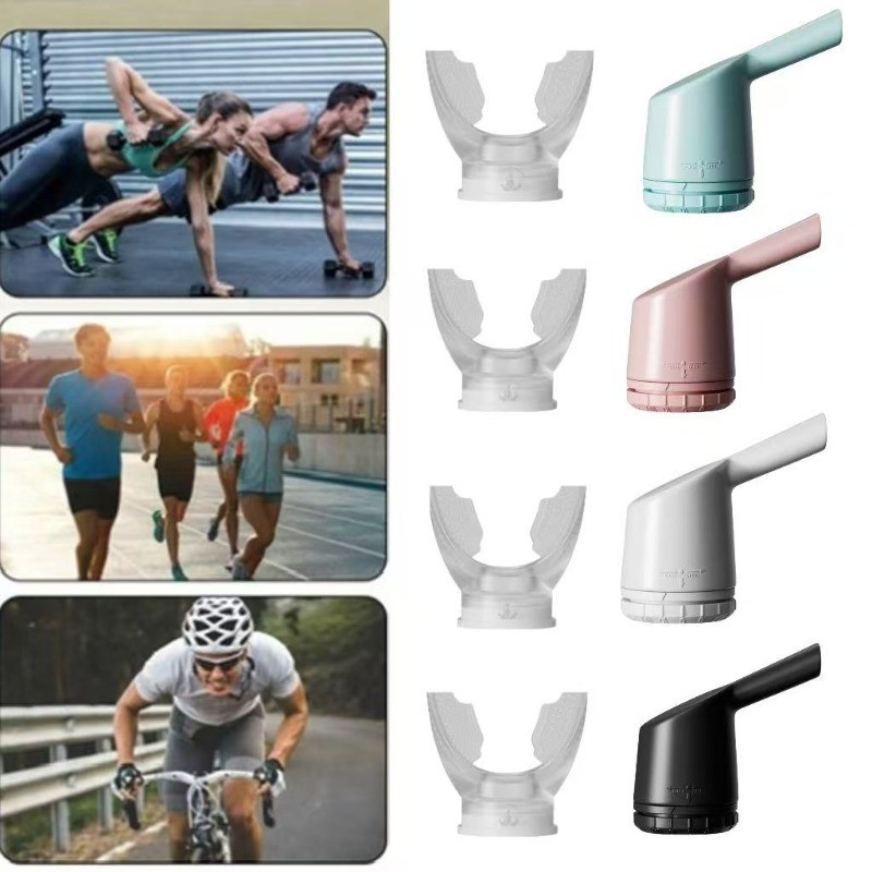 2 IN 1 Breathing Lung Volume Enhancement Trainer ฟิตเนสการออกกําลังกายการออกกําลังกาย Breath GYM Cor