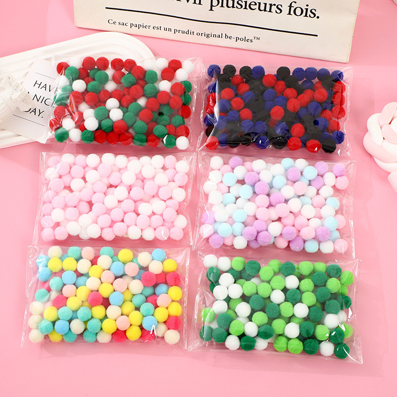 100 ชิ้น/ถุง Macaron Pompom Fluffy Ball 10 มม.สี Plush Ball Handmade Craft DIY ของเล่นตกแต่งแถบคาดศีรษะวัสดุอุปกรณ์เสริมคริสต์มาสของขวัญ ราคา ถูกที่สุด ดีลบีเคเค แกลเลอรีภาพที่ 3