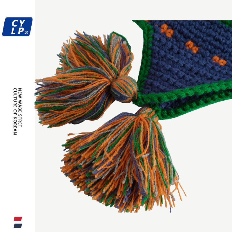 2024 ฤดูหนาวสไตล์ชาติพันธุ์เย็บสีถักหมวกผู้หญิงเย็นหลักฐานอบอุ่นแฟชั่นย้อนยุคพู่ป้องกันหูหมวกขนสัตว์ - รูปที่ 6