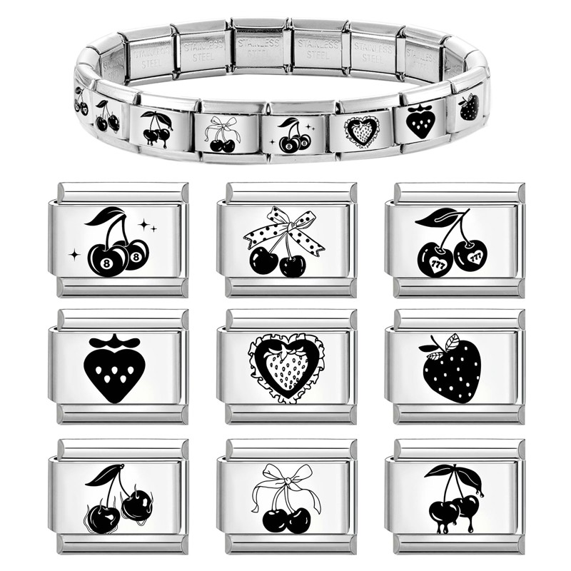 อิตาเลี่ยน Charm Links สําหรับสร้อยข้อมือแฟชั่นใหม่ Charm สร้อยข้อมือเพื่อนครอบครัว DIY โมดูลสร้อยข้อมือ Charm อิตาเลี่ยน Links Fit 9 มม.สร้อยข้อมือสแตนเลสเครื่องประดับ DIY ทํา