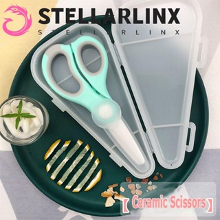 เป็นตัวเอกไฟล์ กรรไกรเซรามิกกลางแจ้งแบบพกพาบนโต๊ะอาหารเด็กตั…