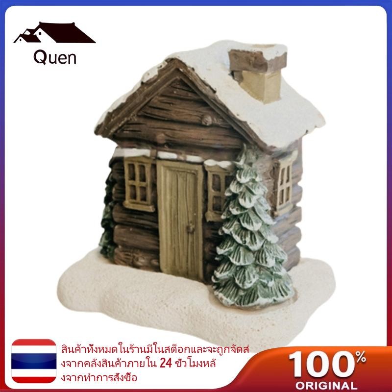 Queen Christmas Log Cabin Chimney Ceramic Holder for Festive Holiday Ambiance