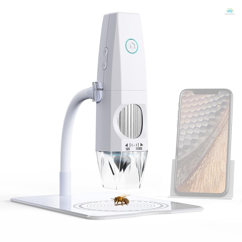 คอมพิวเตอร์กล้องจุลทรรศน์แบบพกพาพร้อมขาตั้ง Led กล้องจุลทรรศน์ Bendable วิดีโอ Wifi กล้องจุลทรรศน์ 1